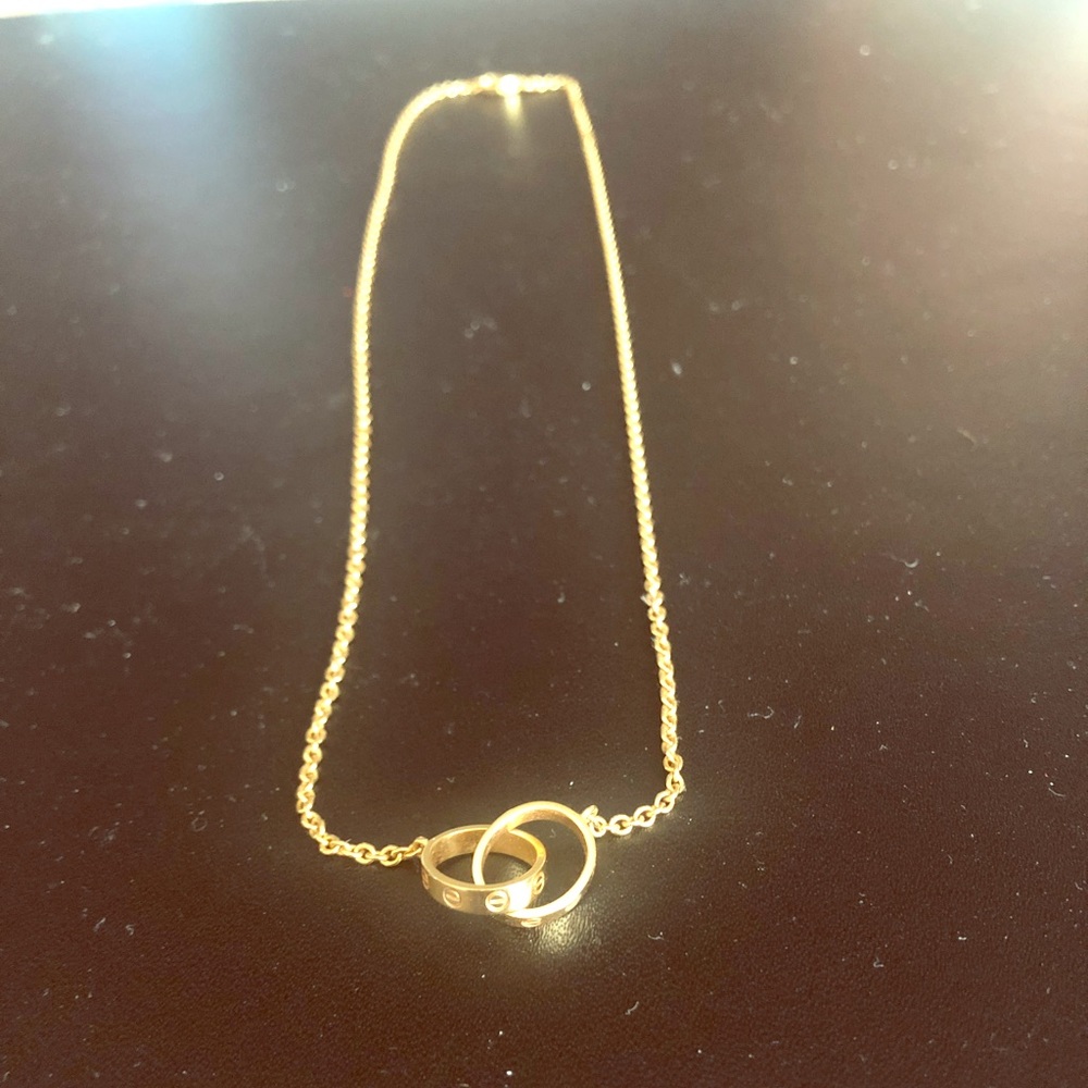 Cartier 18k Yellow Gold Infinity Love Necklace